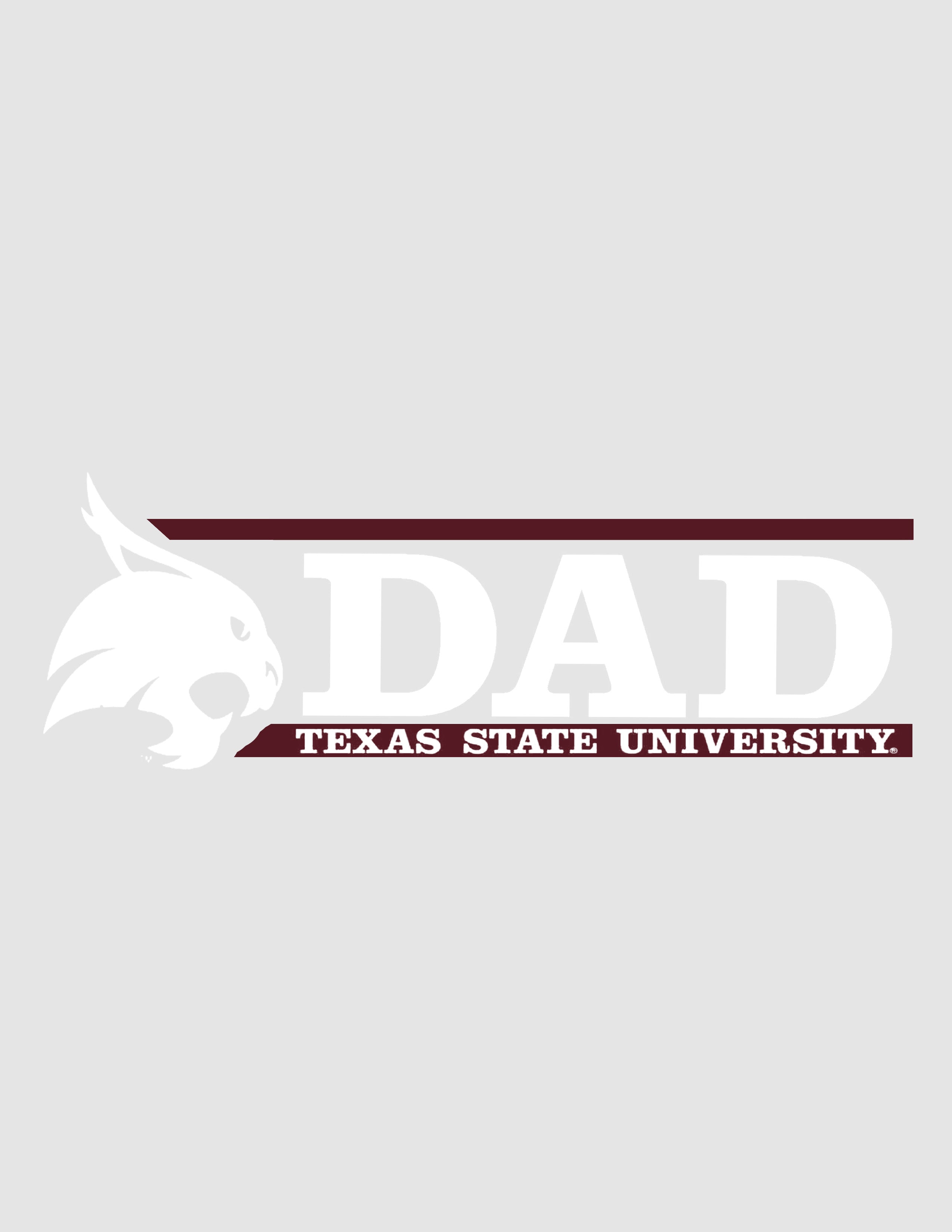 TXST Mascot Next To Dad Car Decal