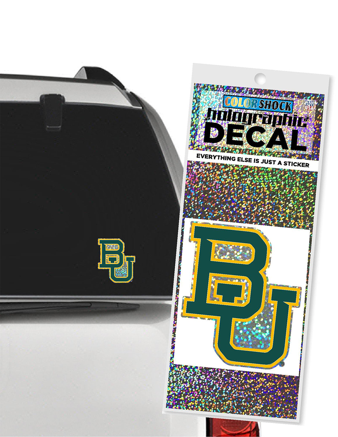 BU Holographic Logo Car Decal