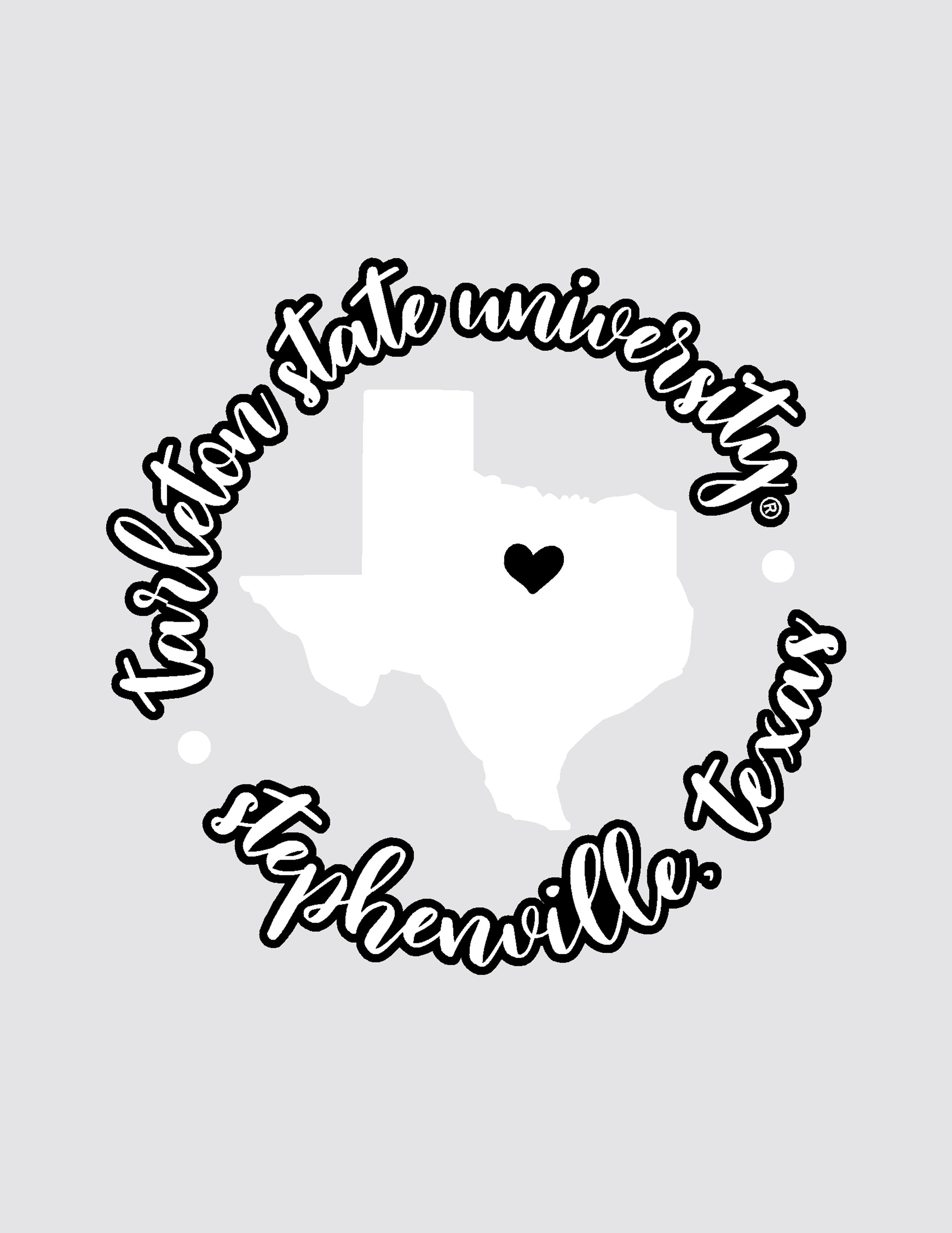 TSU Round Stephenville Car Decal