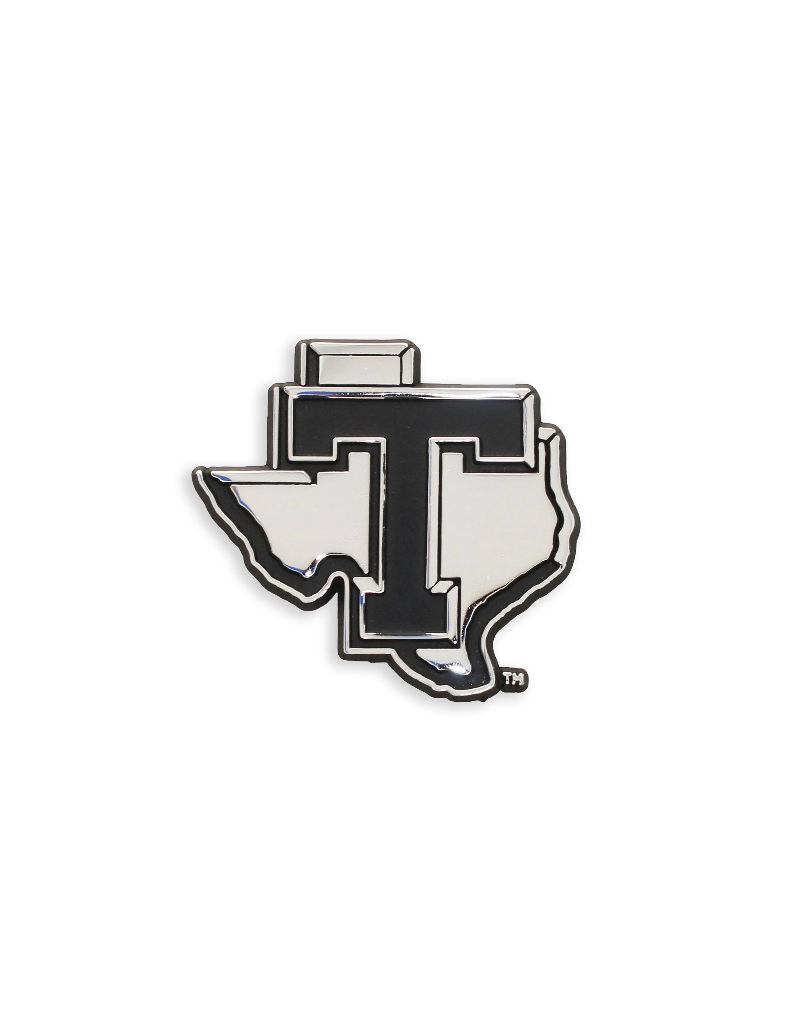 TSU T With Texas Chrome Car Emblem