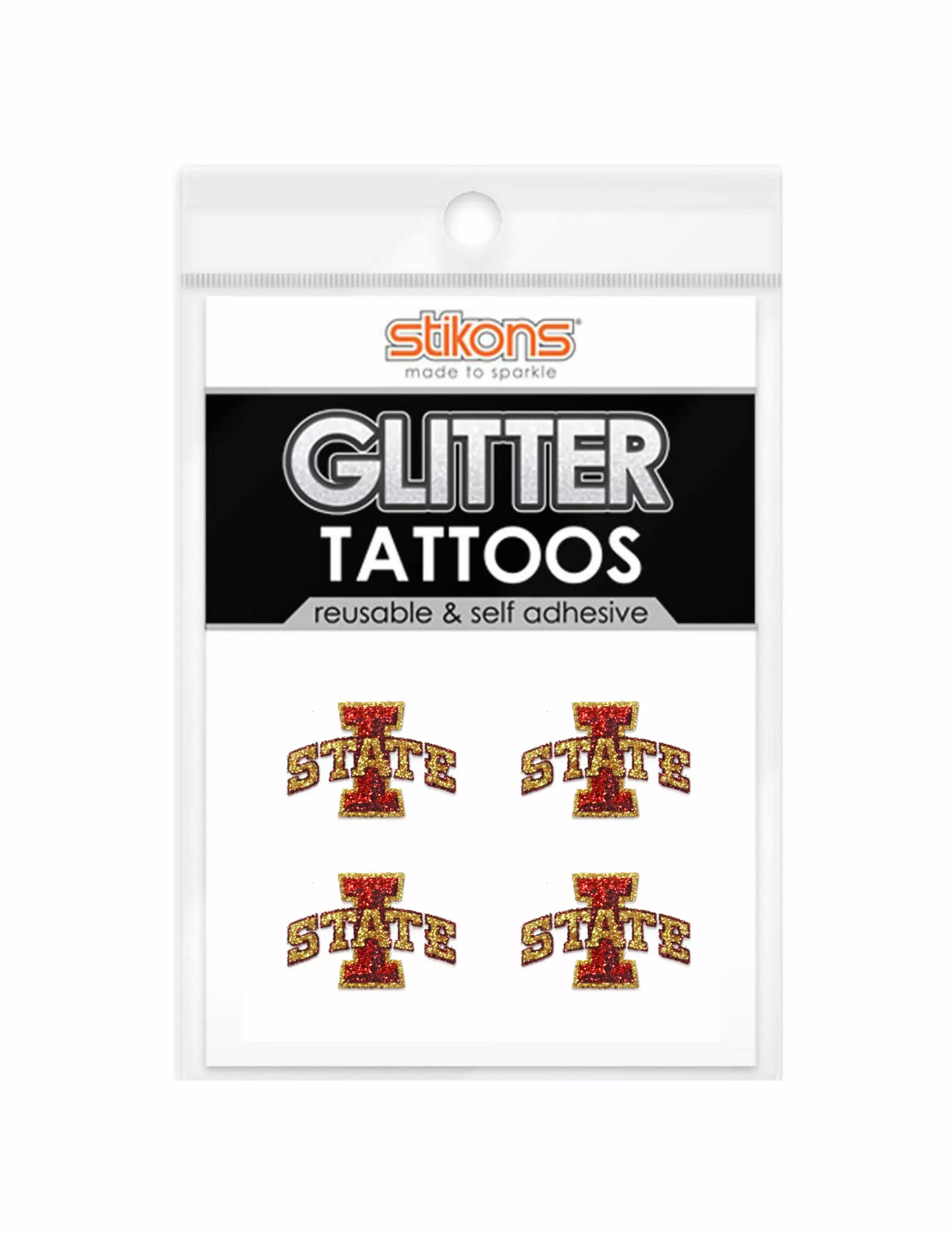 ISU Bling Tattoo 4-Pack