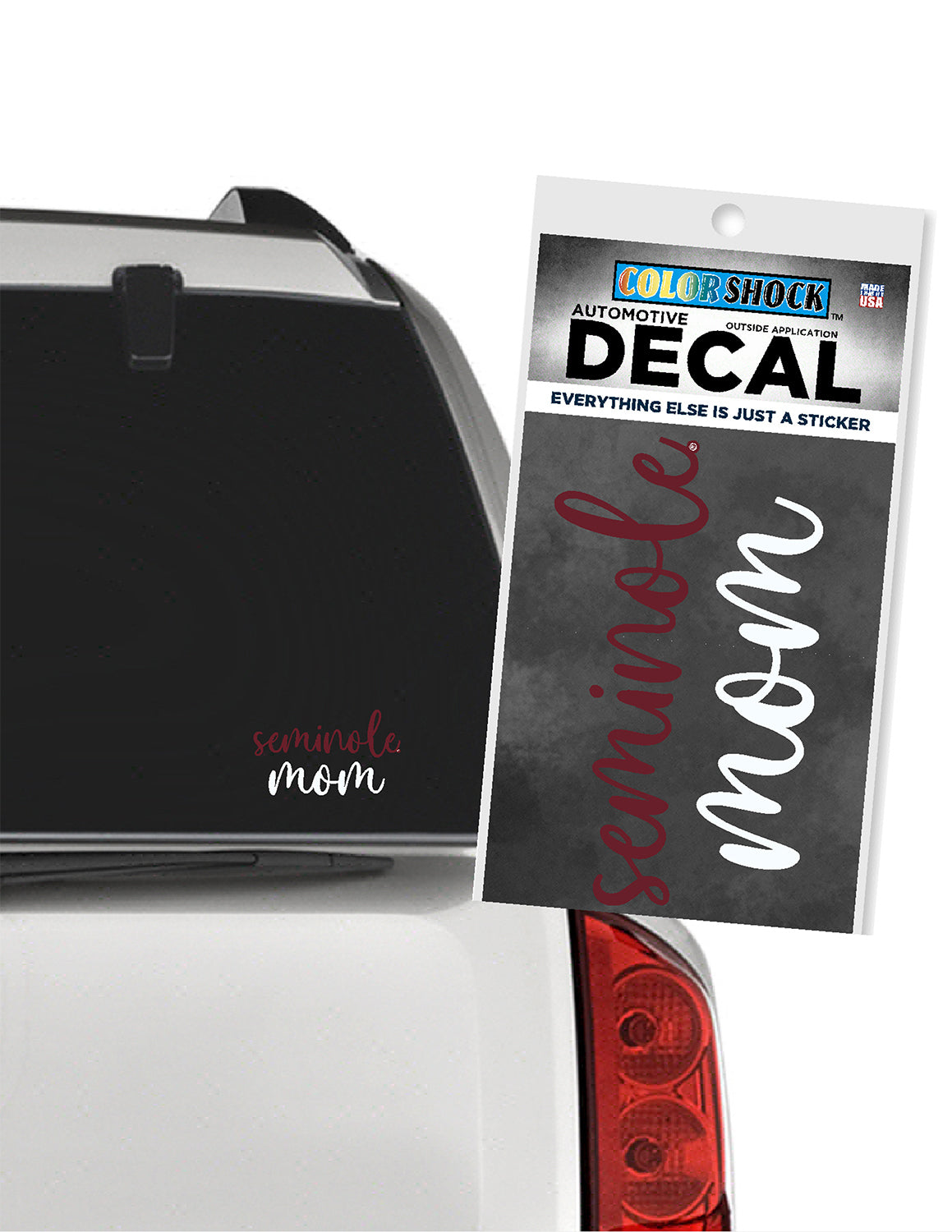 FSU Mom Pretty Script Car Decal