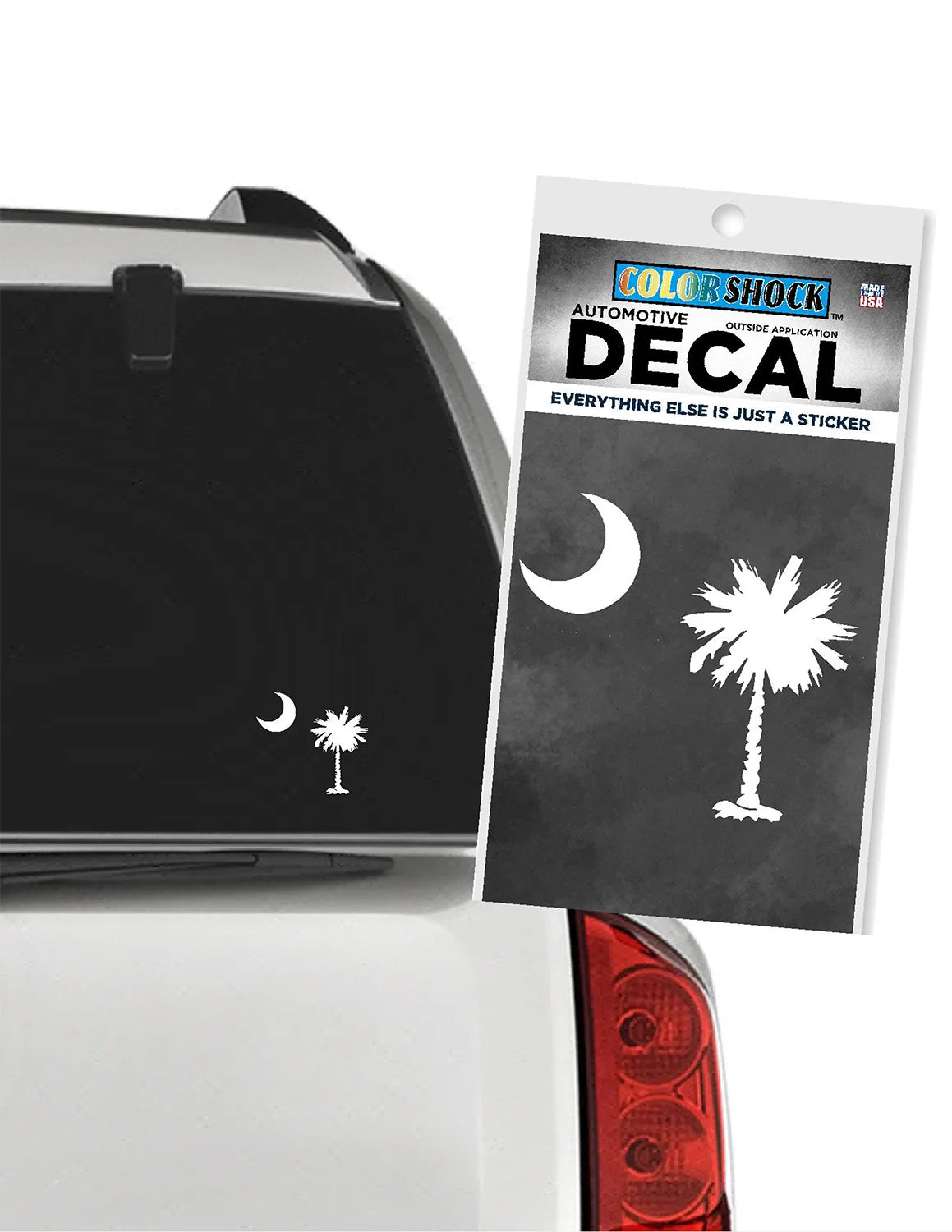 USC White Palmetto Tree & Moon Decal
