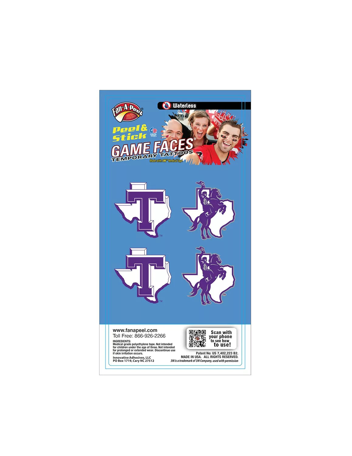 TSU Peel & Stick Face Tattoos