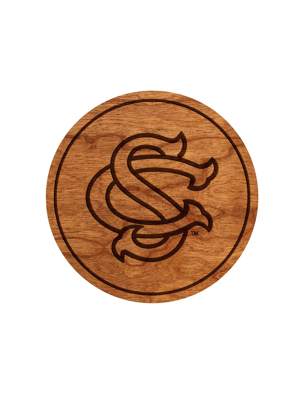 USC Interlock SC Wooden Coaster