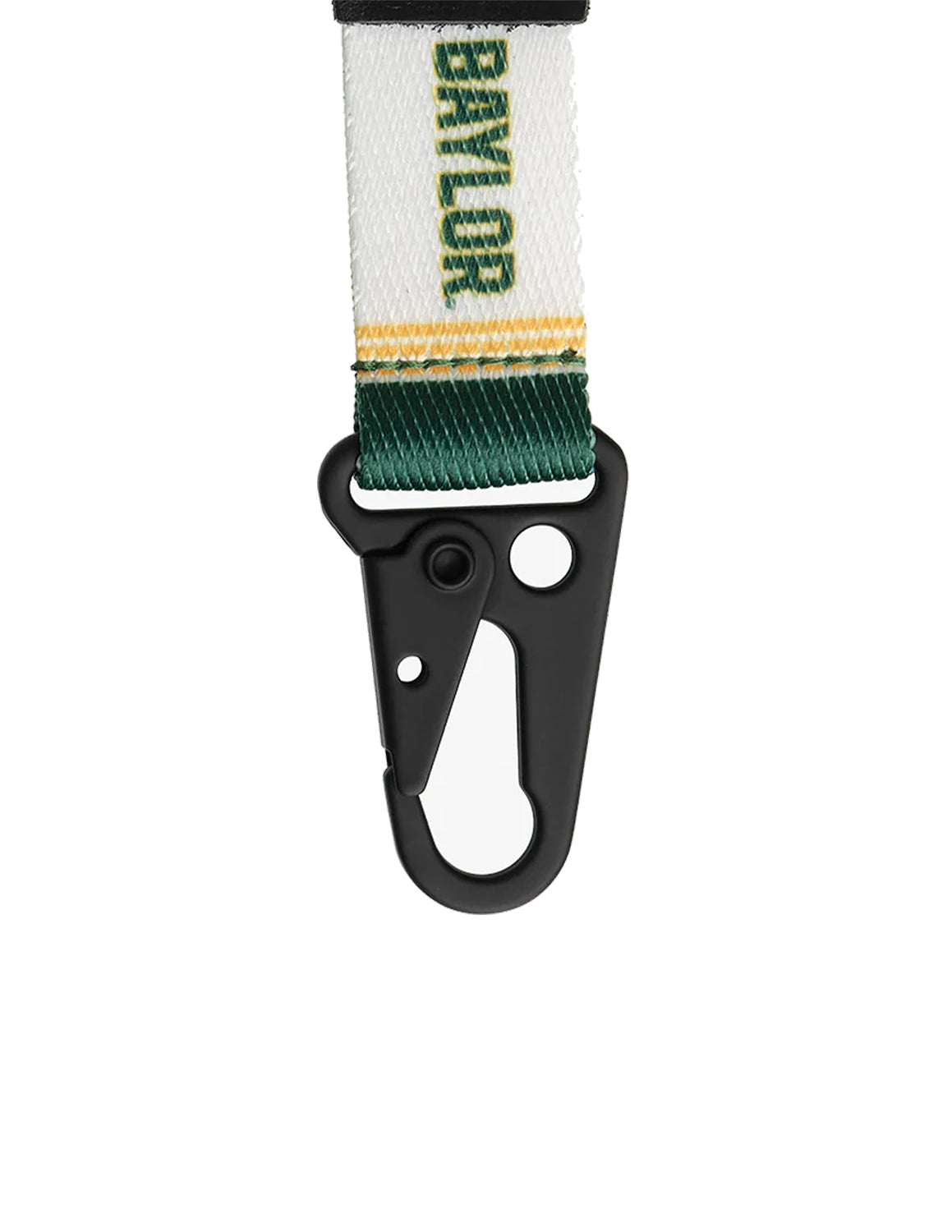 BU Baylor White Keychain Clip