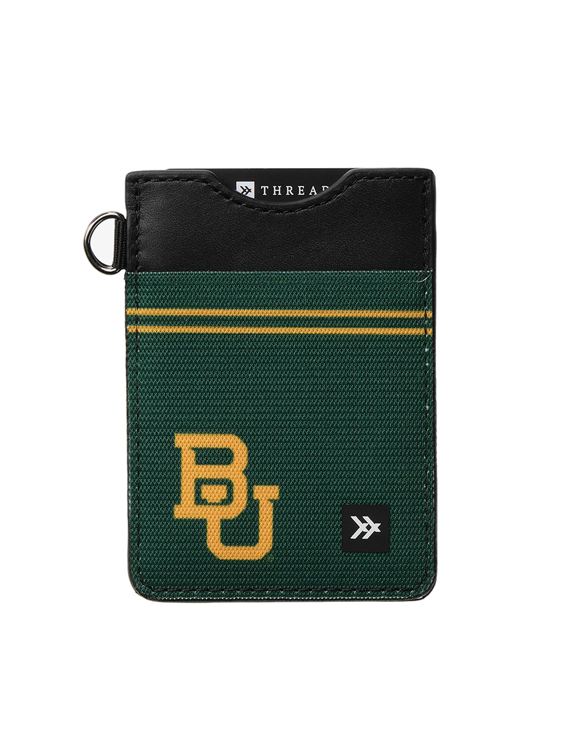 BU Baylor Green Vertical Leather Wallet