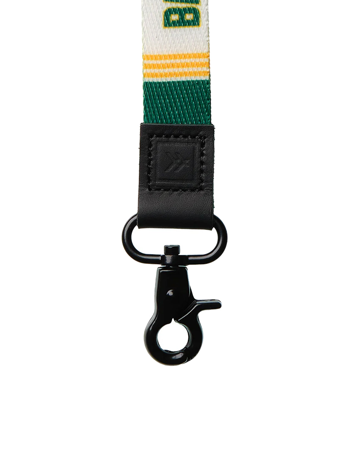 BU Baylor White Wristlet Keychain