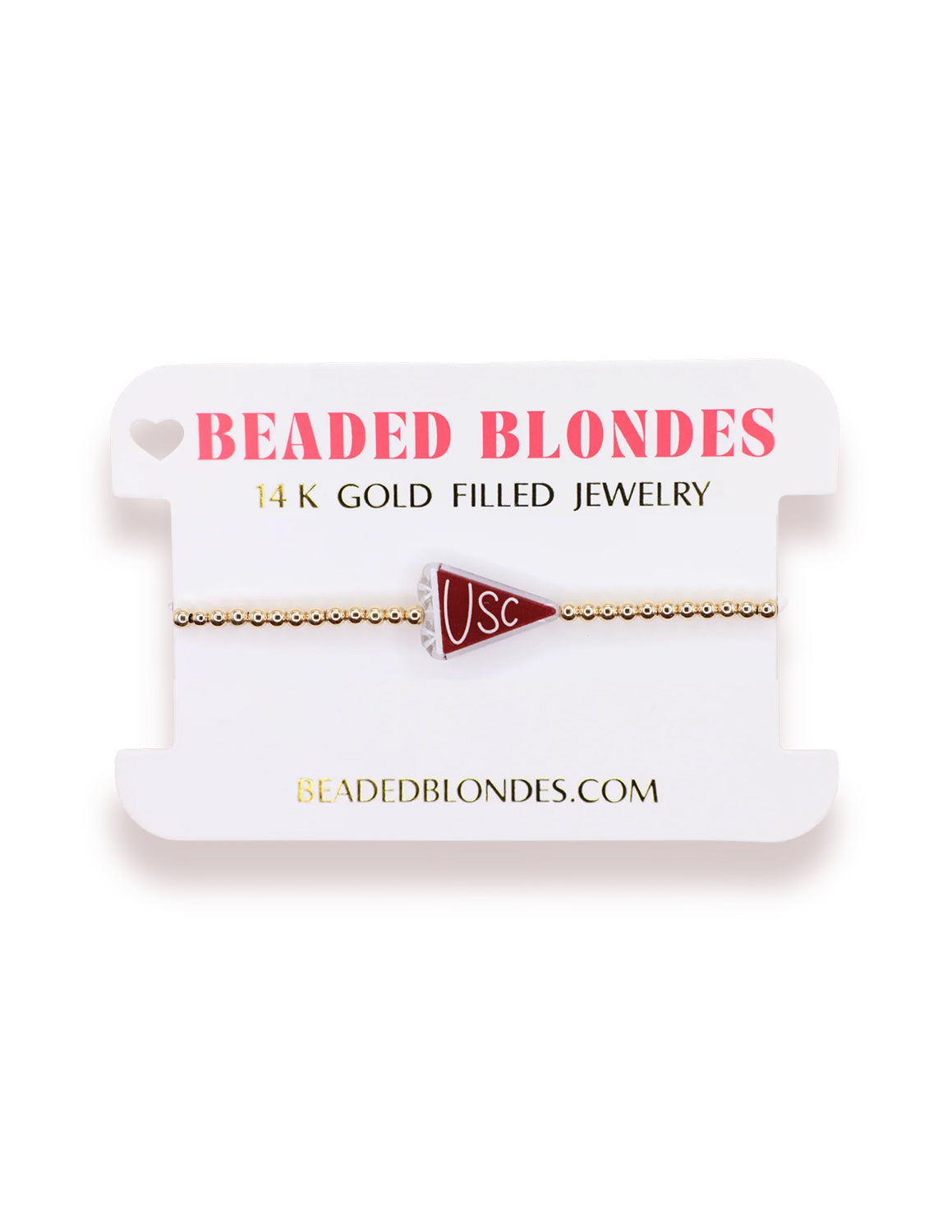 USC Gamecocks Flag Beaded Bracelet