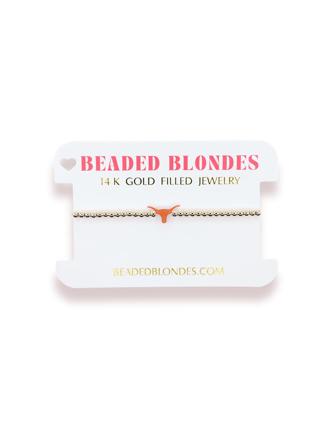 UT Longhorn Beaded Bracelet
