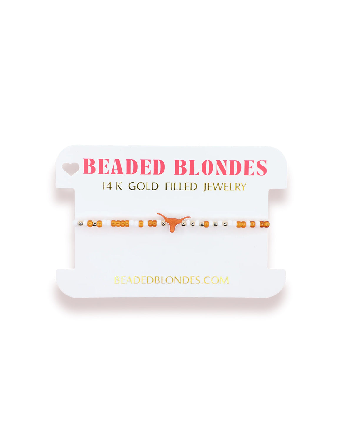 UT Longhorn Beaded Bracelet