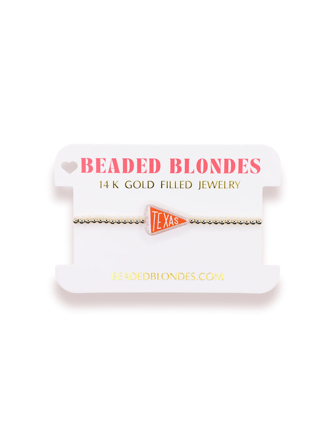 UT Texas Flag Beaded Bracelet