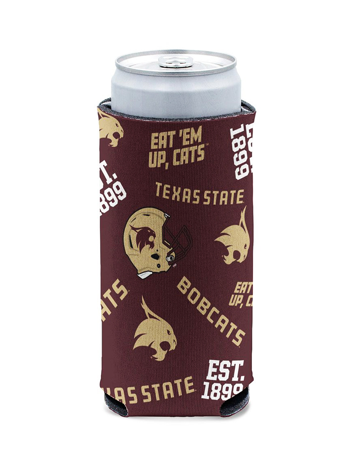 TXST Scatterprint Slim Can Cooler