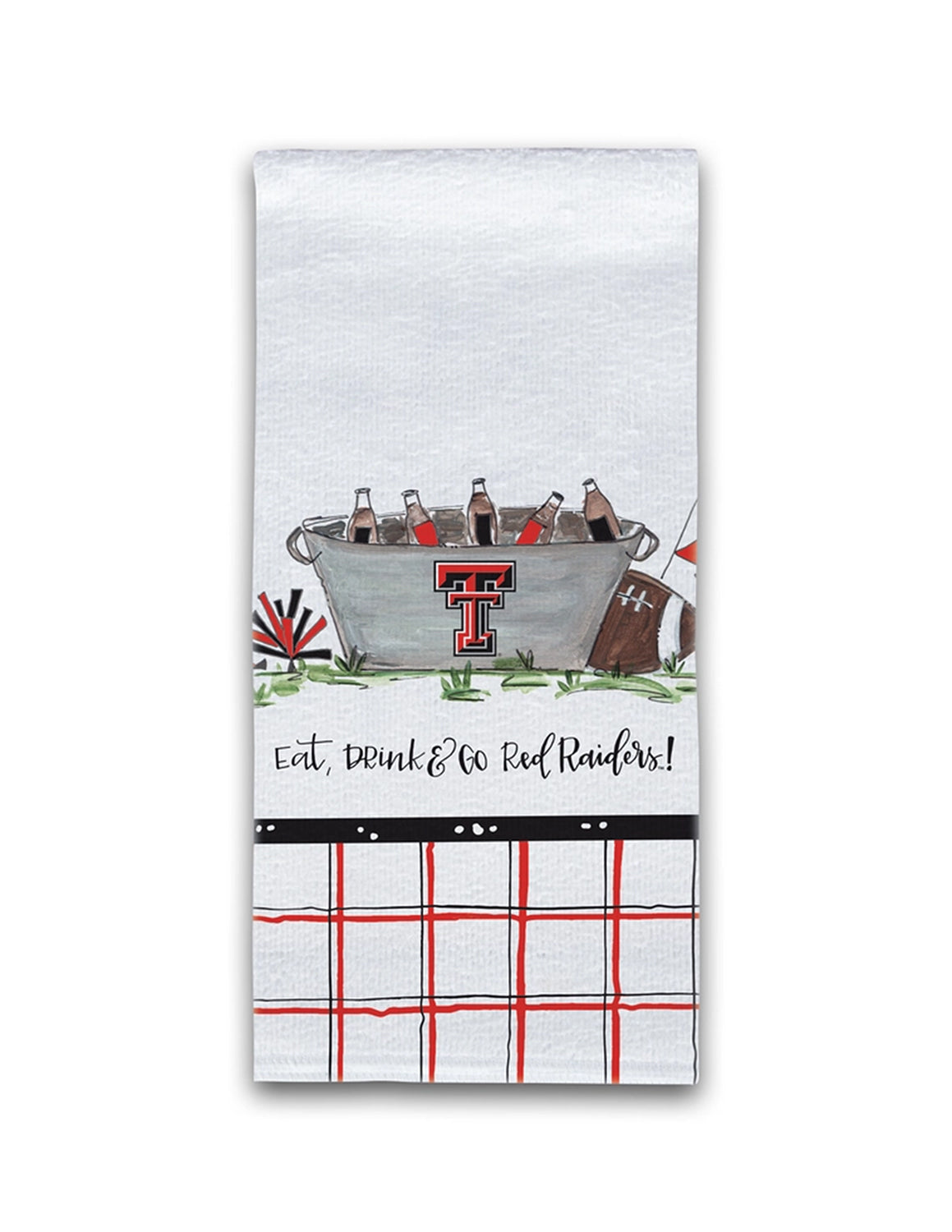 Eat, Drink & Go Red Raiders! Kitchen Towel