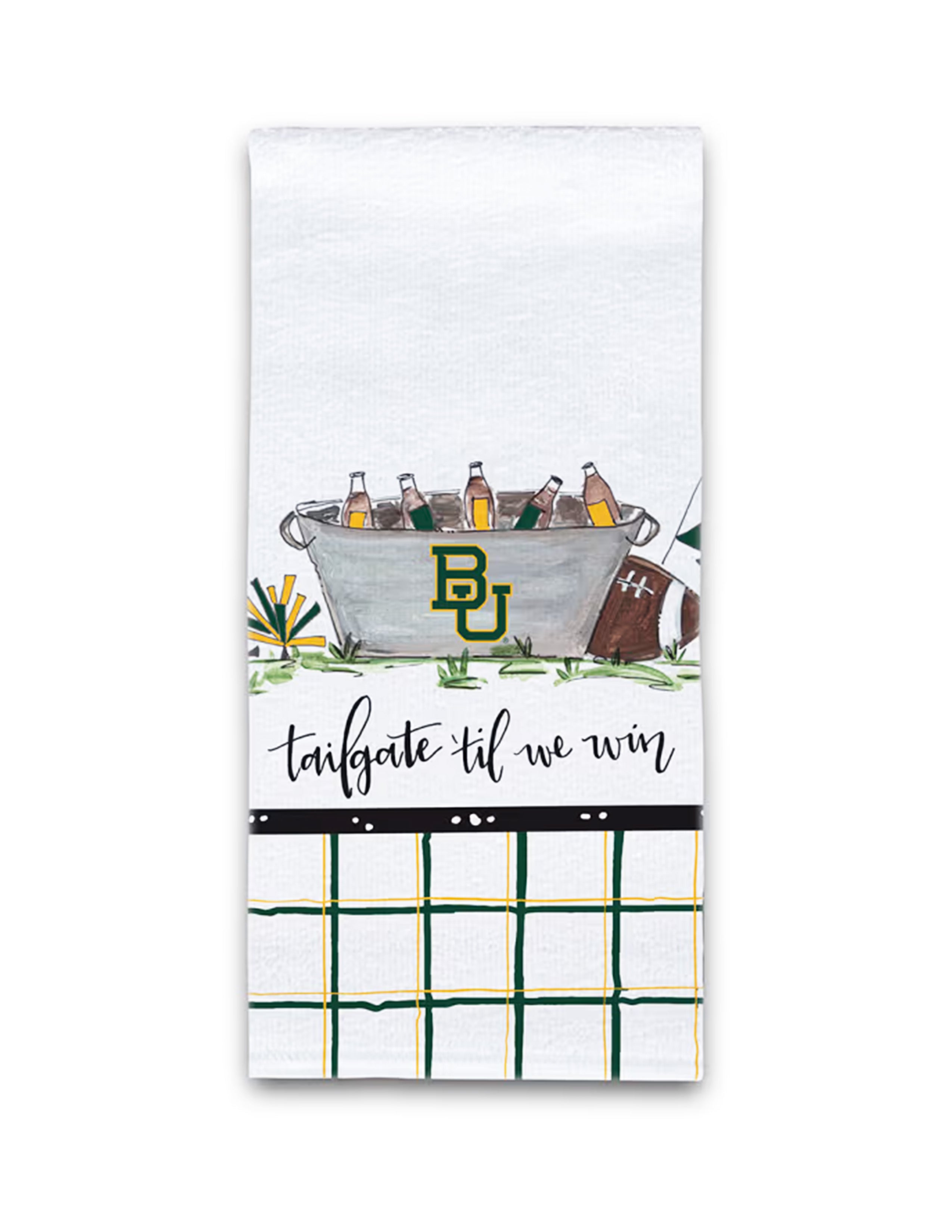 BU Tailgate 'Til We Win Kitchen Towel