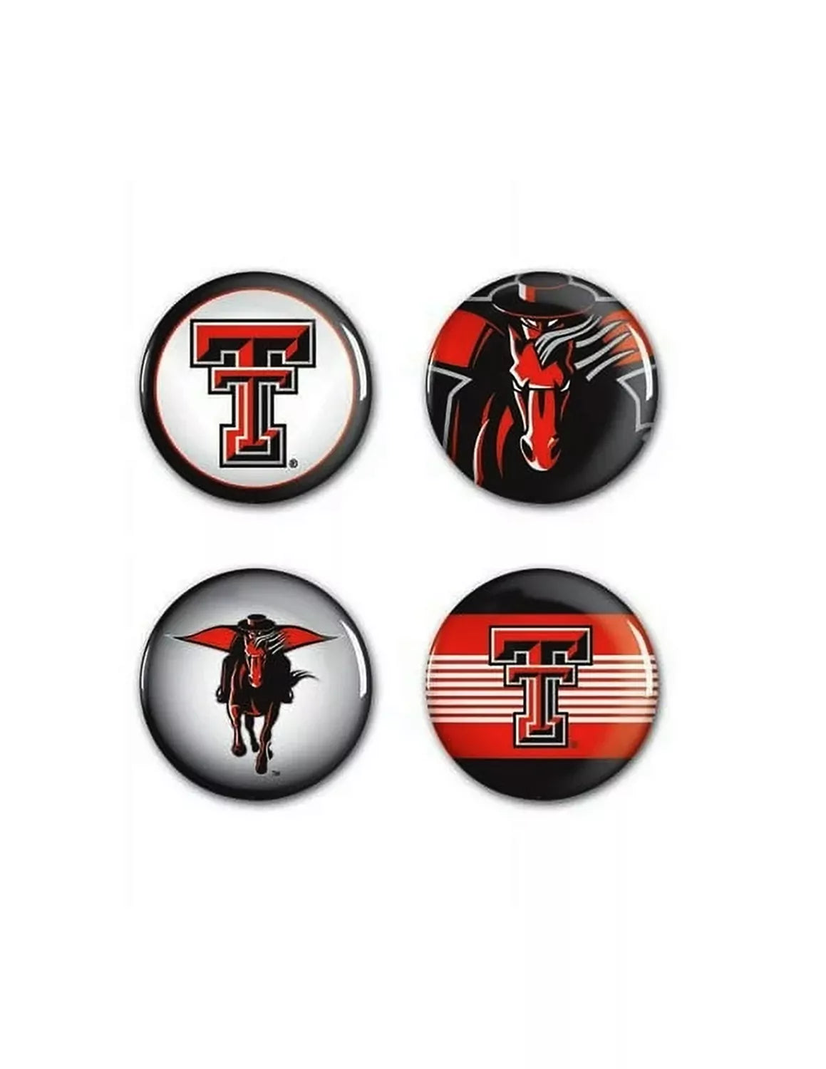 TTU Red Raider 4-Pack Buttons
