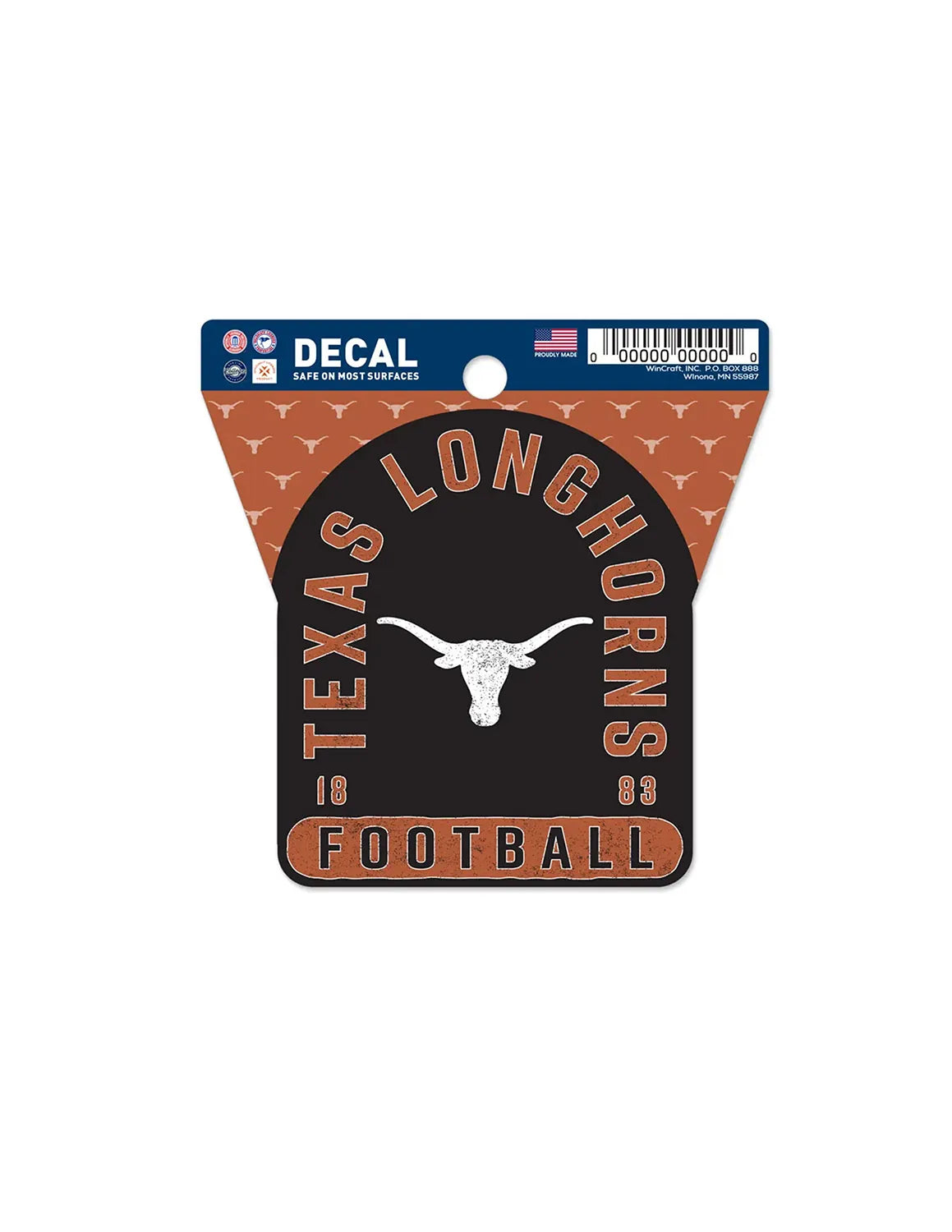 UT Longhorns Football Clean Cut Decal