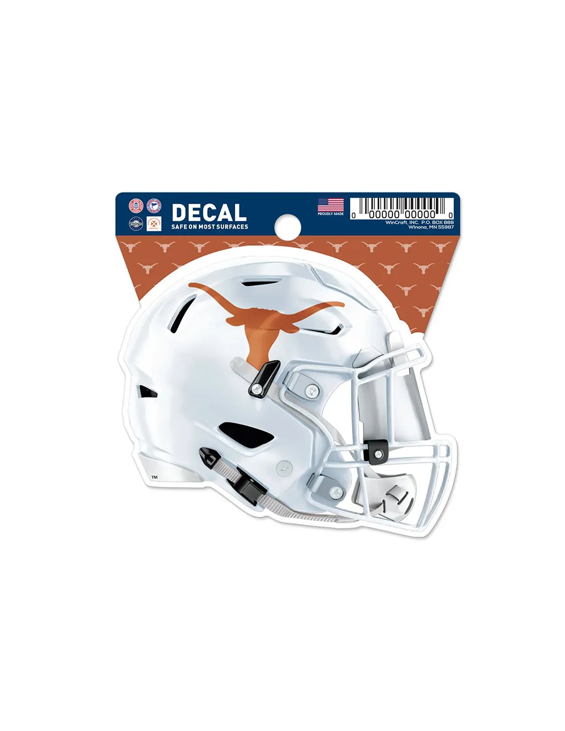 UT Football Helmet Clean Cut Decal