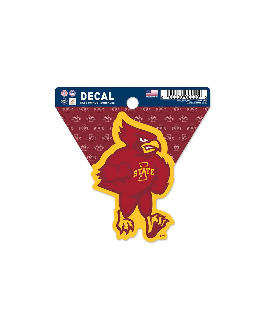 ISU Cyclones Mascot Clean Cut Decal | Barefoot Campus Outfitter