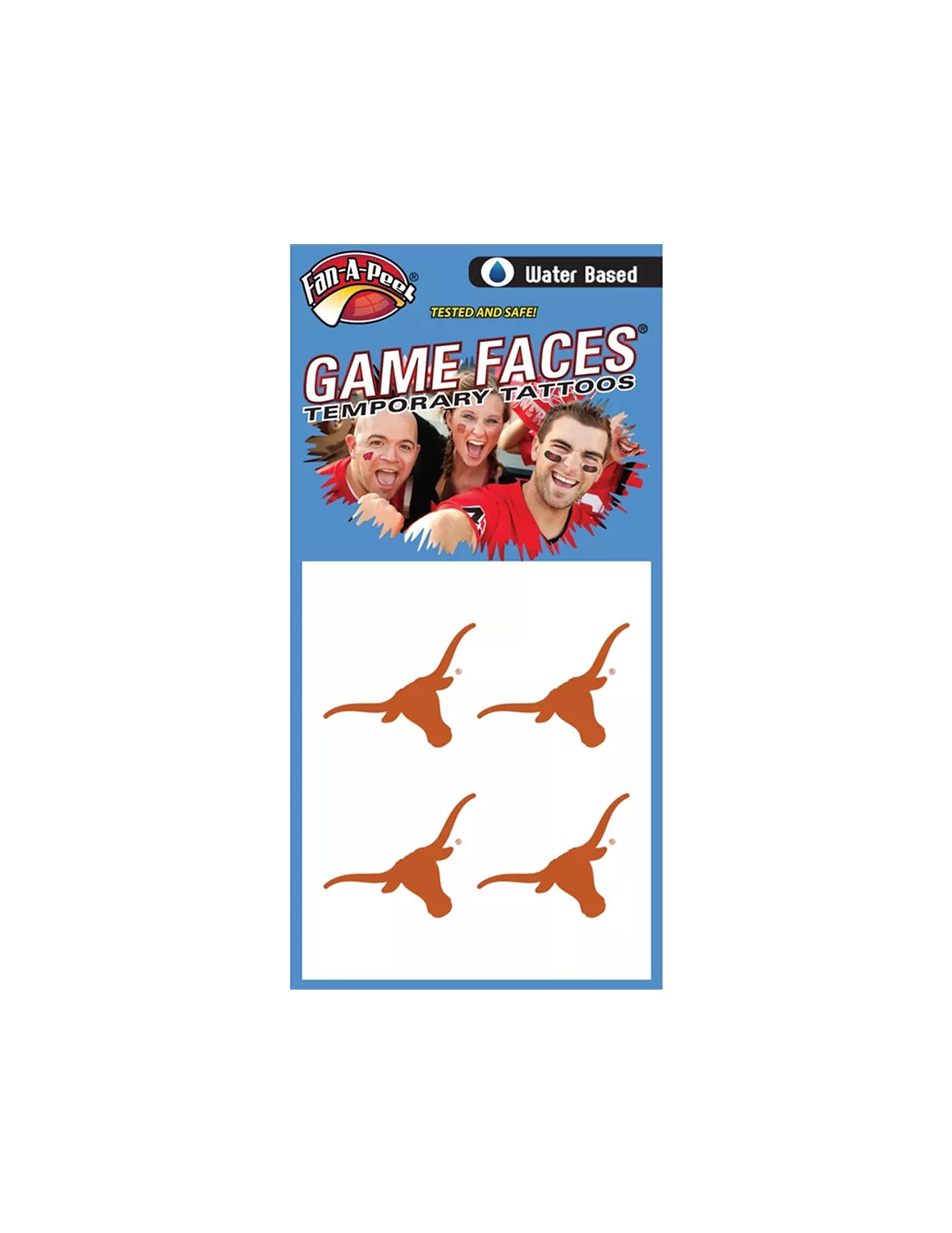 UT Longhorn Face Tattoos
