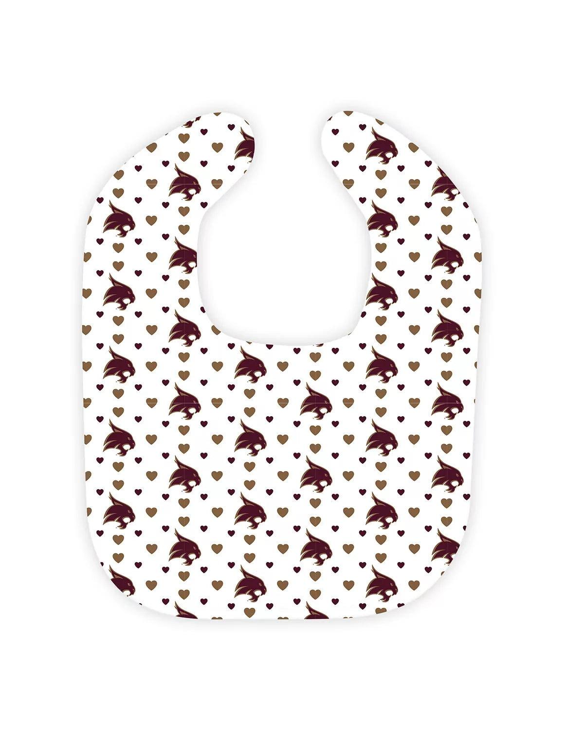 TXST College Logo Heart Bib