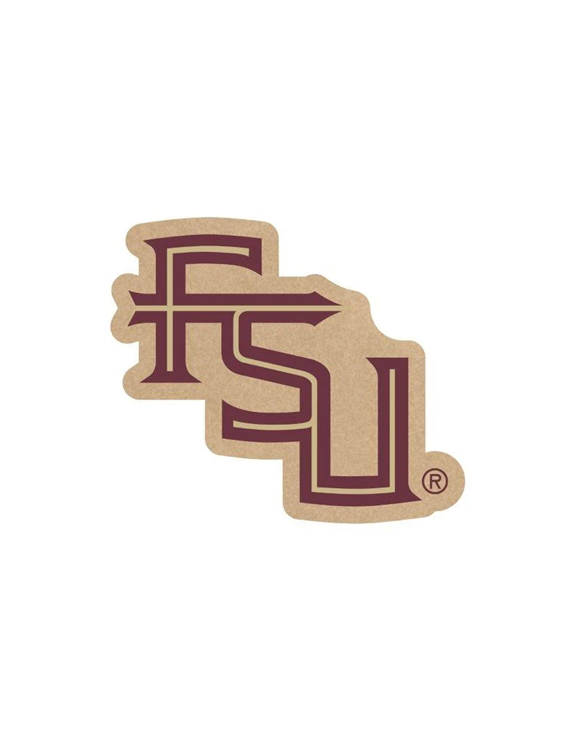 FSU Logo Wood Magnet