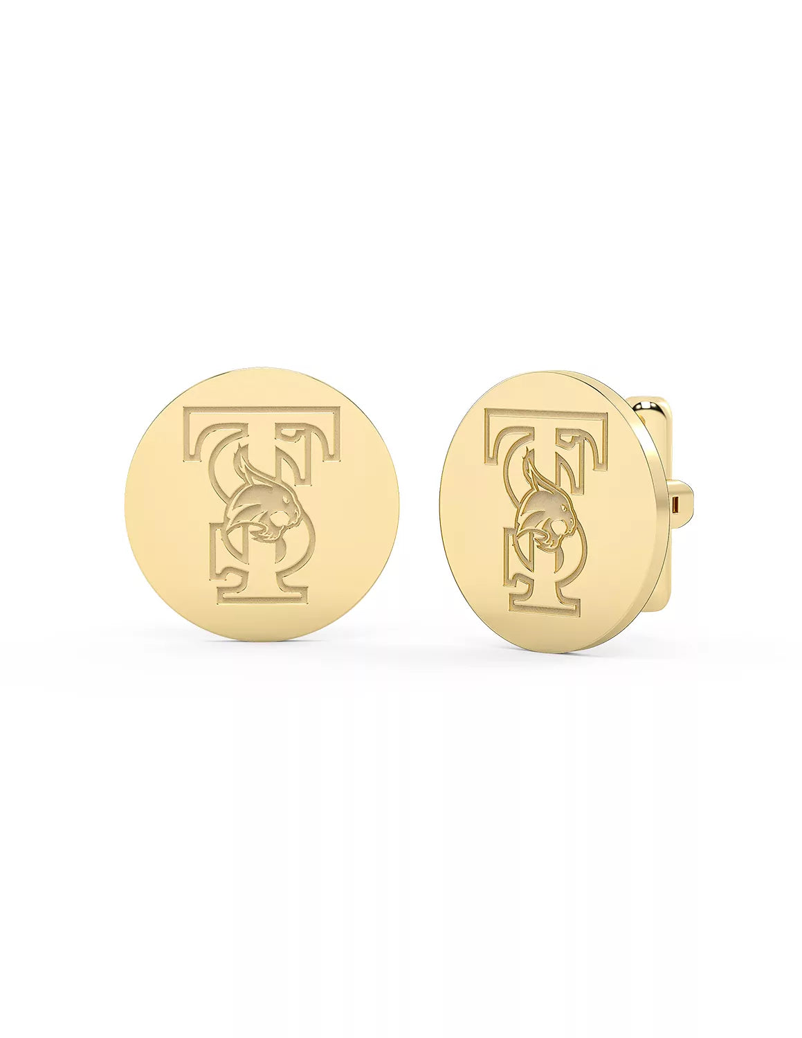 Stainless Steel Texas State Bobcat Cufflinks
