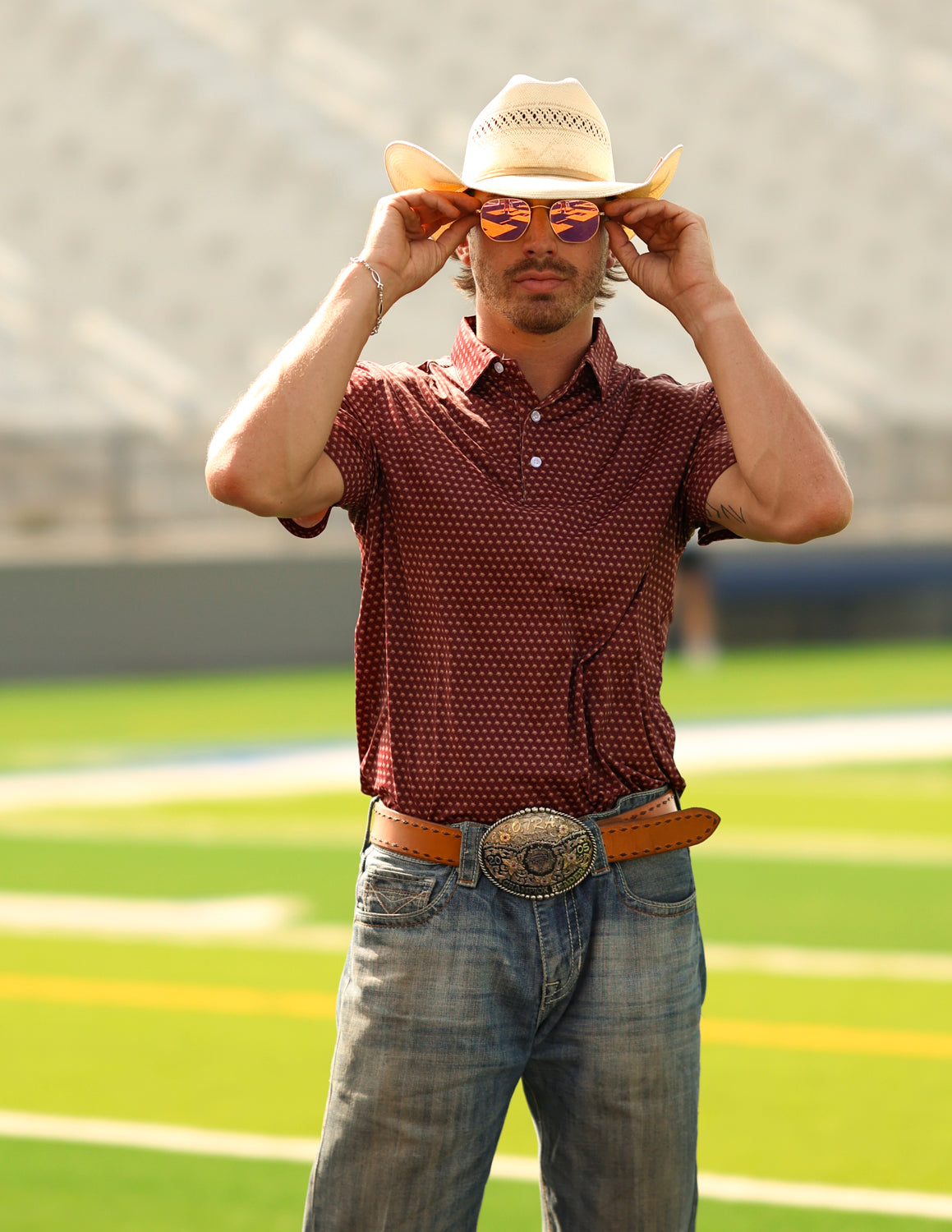 TXST Mini Bobcat Head Polo