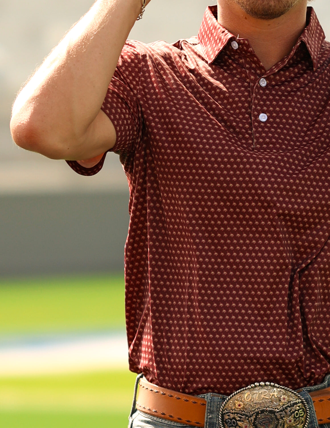 TXST Mini Bobcat Head Polo