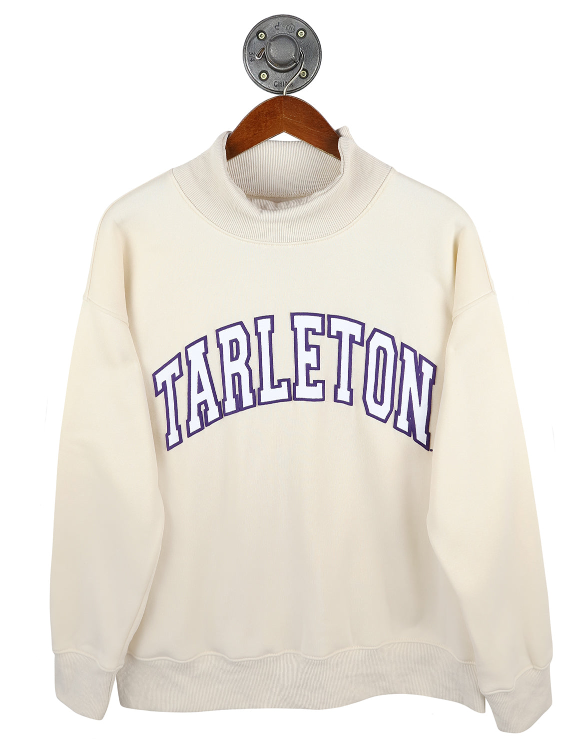 TSU Puff Outline Arch Mockneck Sweatshirt