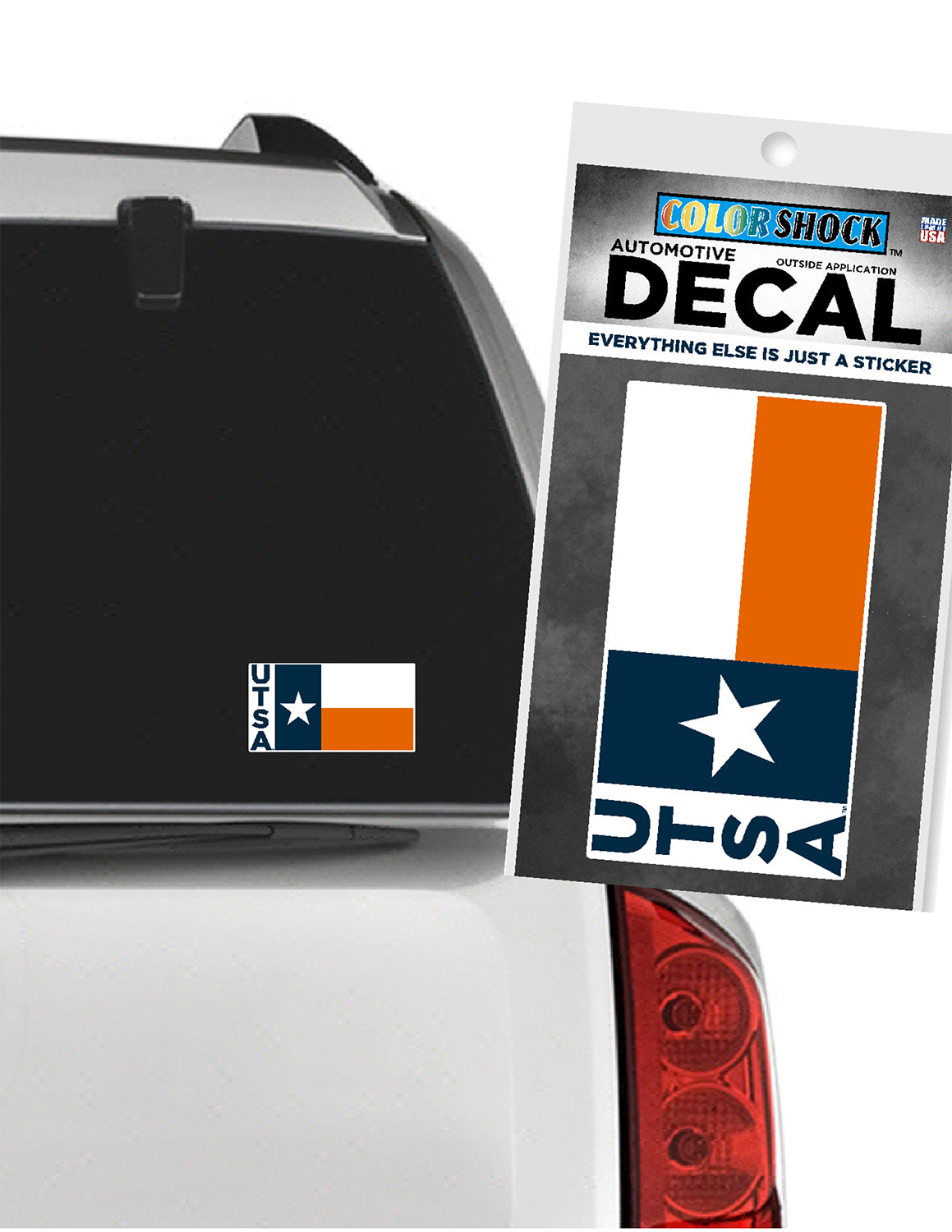 UTSA TX Flag Car Decal