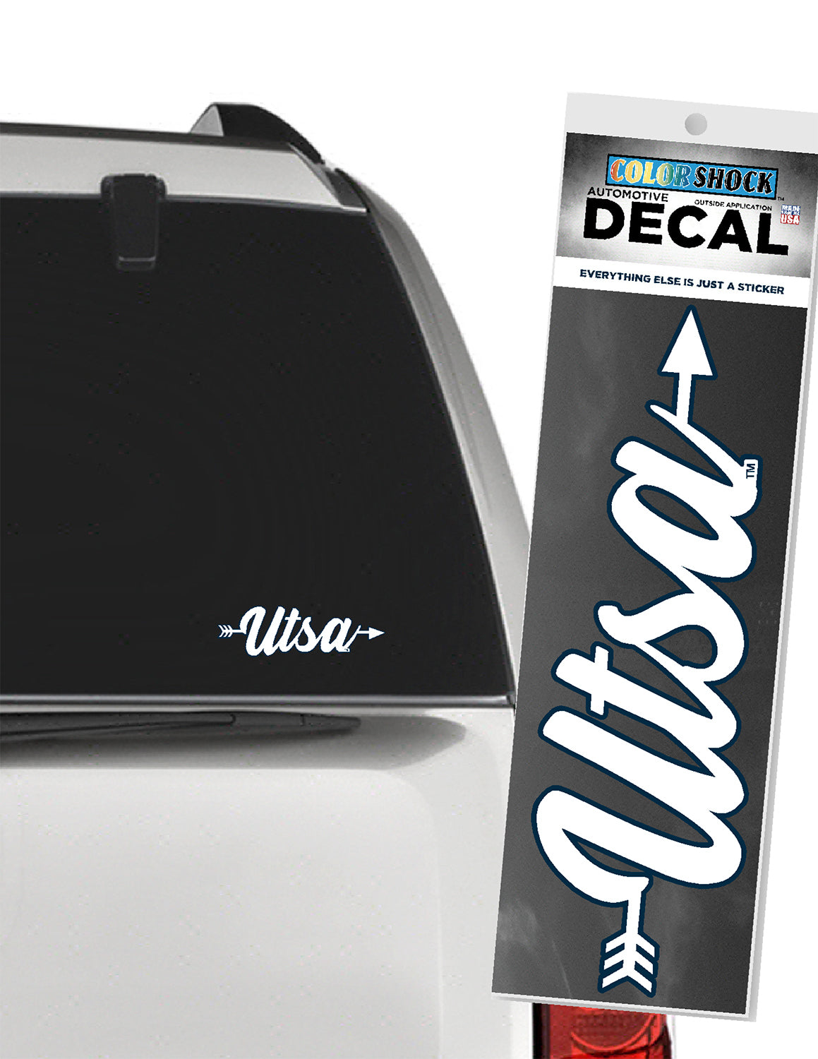 UTSA Arrow Script Car Decal