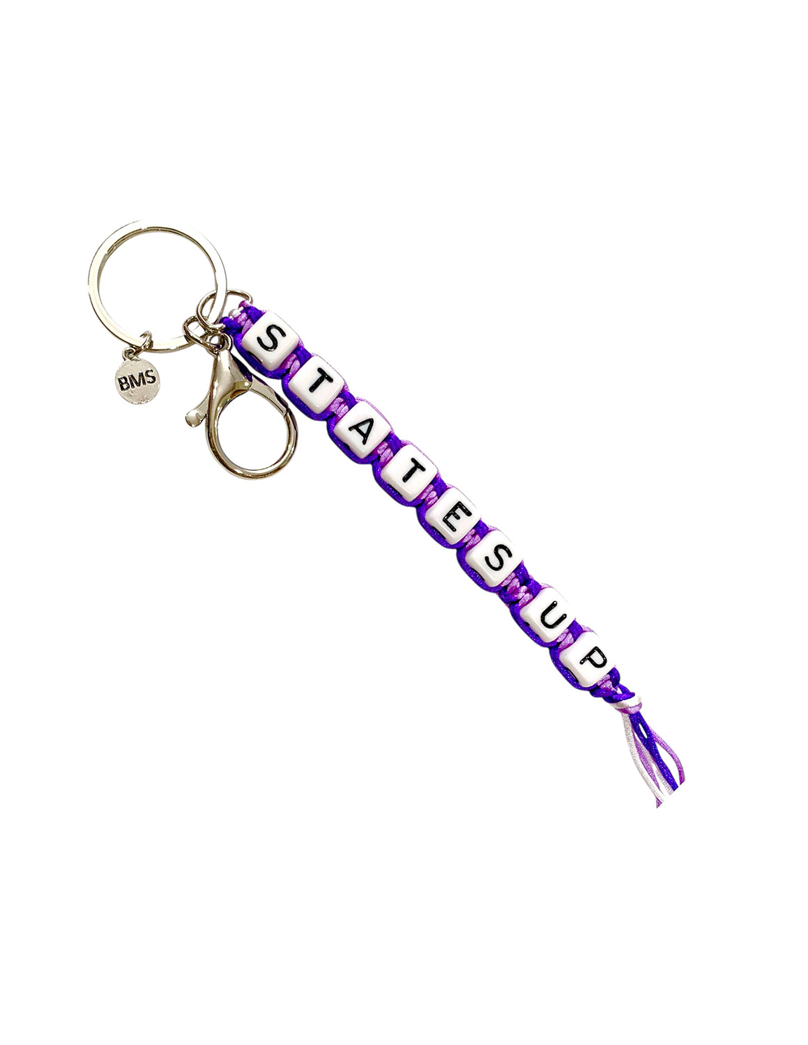 TSU States Up Beaded Keychain