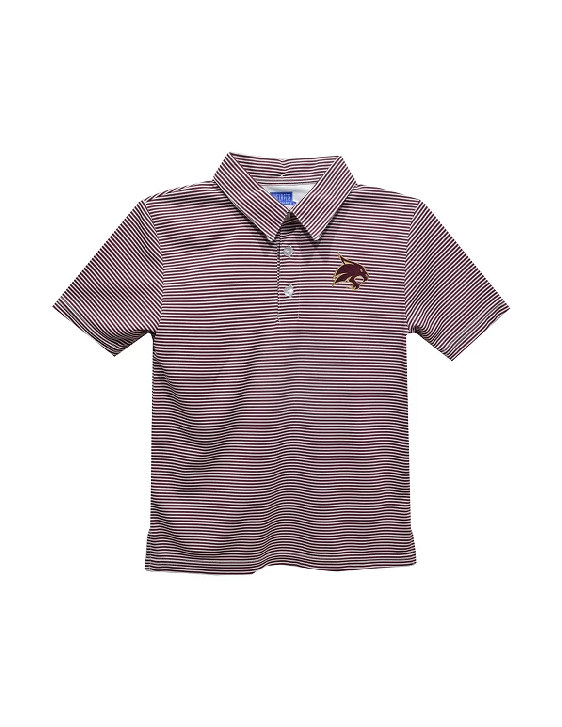 TXST Youth Stripe Short Sleeve Polo