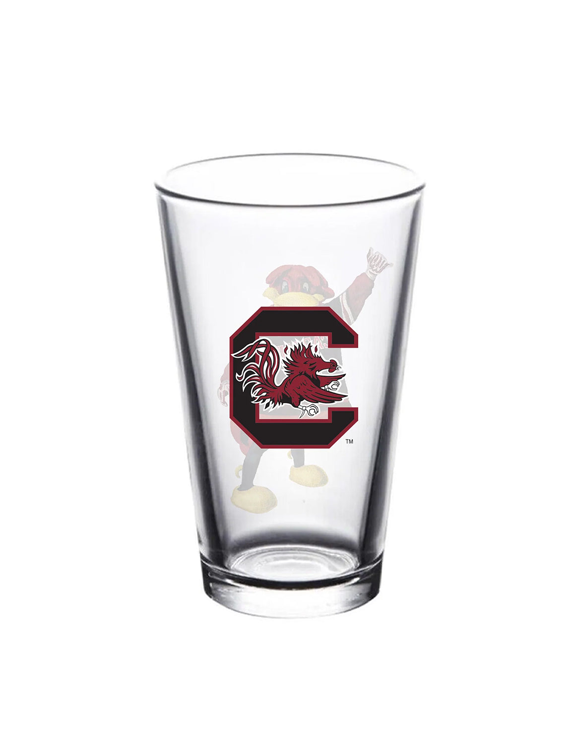USC Cocky Pint Glass