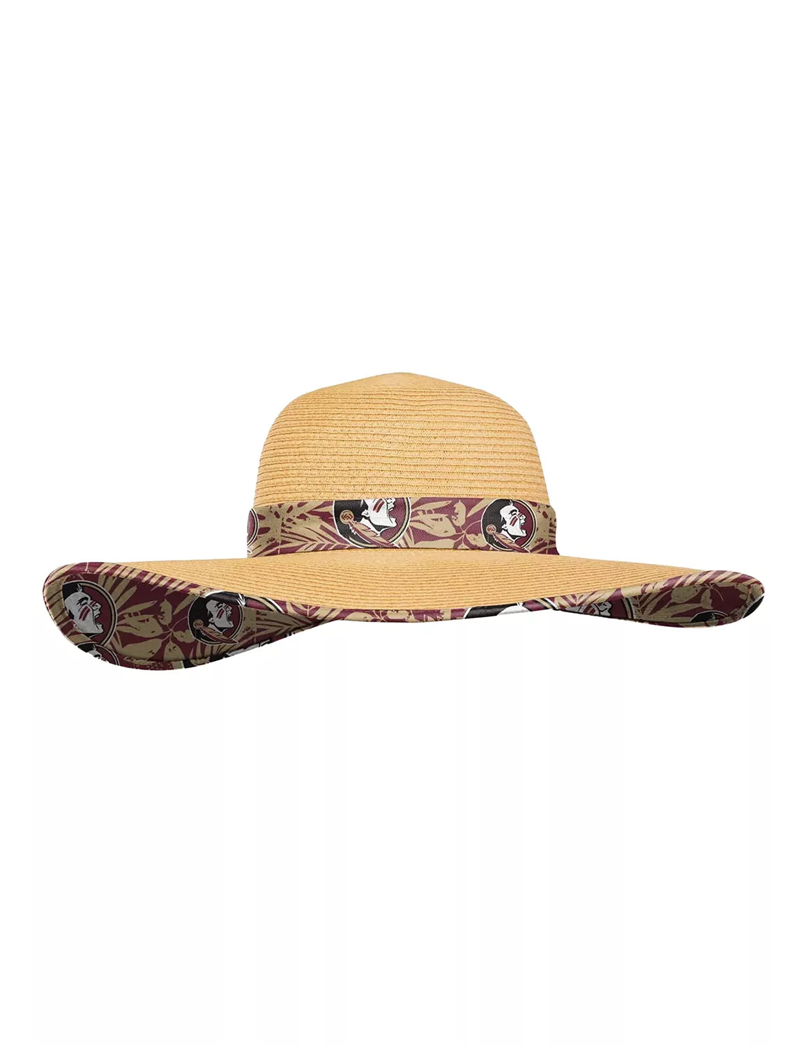 FSU Floral Straw Hat