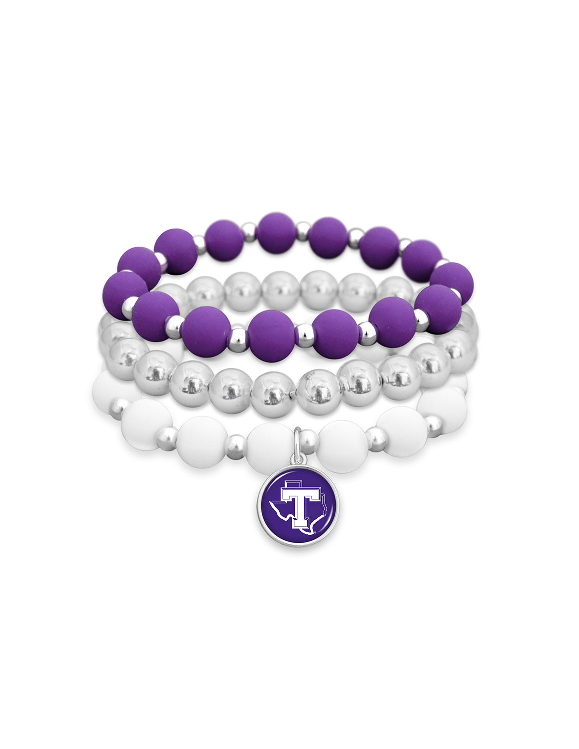 TSU Texans Silicone Bracelet Stack