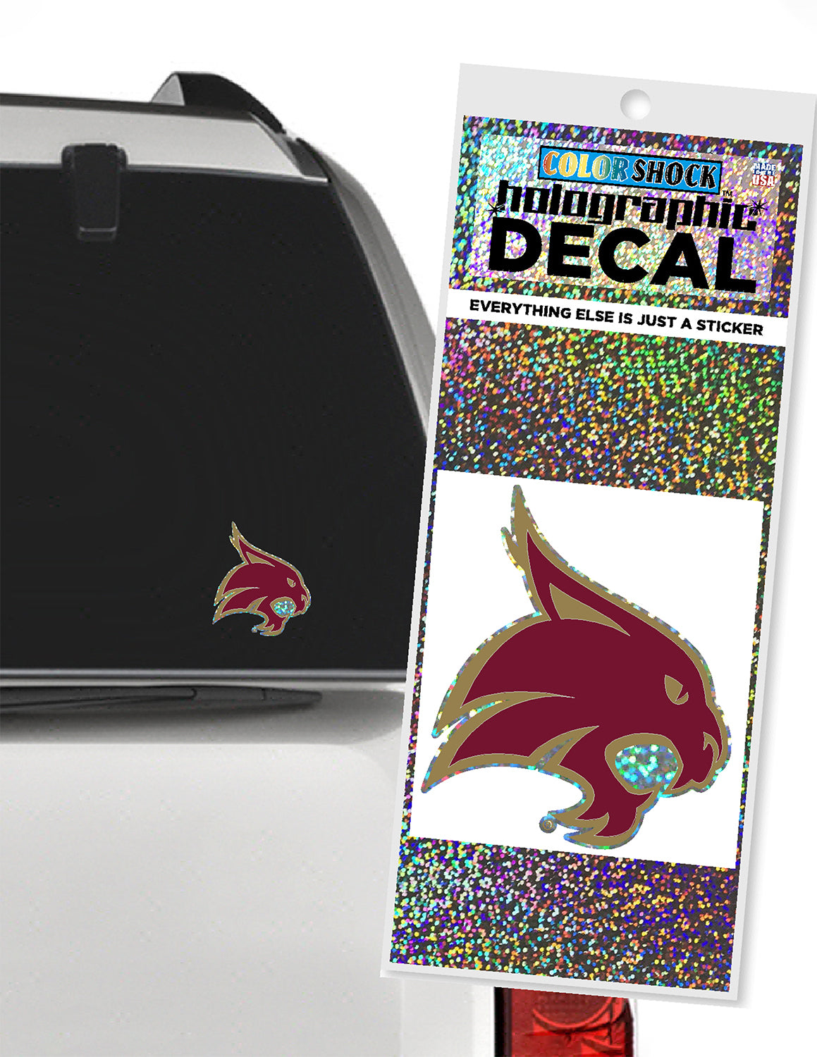 TXST Bobcat Head Logo Car Decal