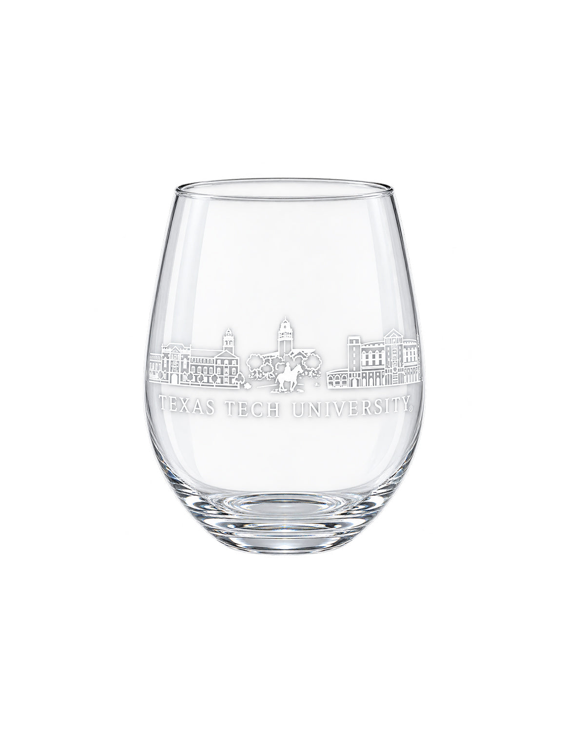 TTU Skyline Wine Glass