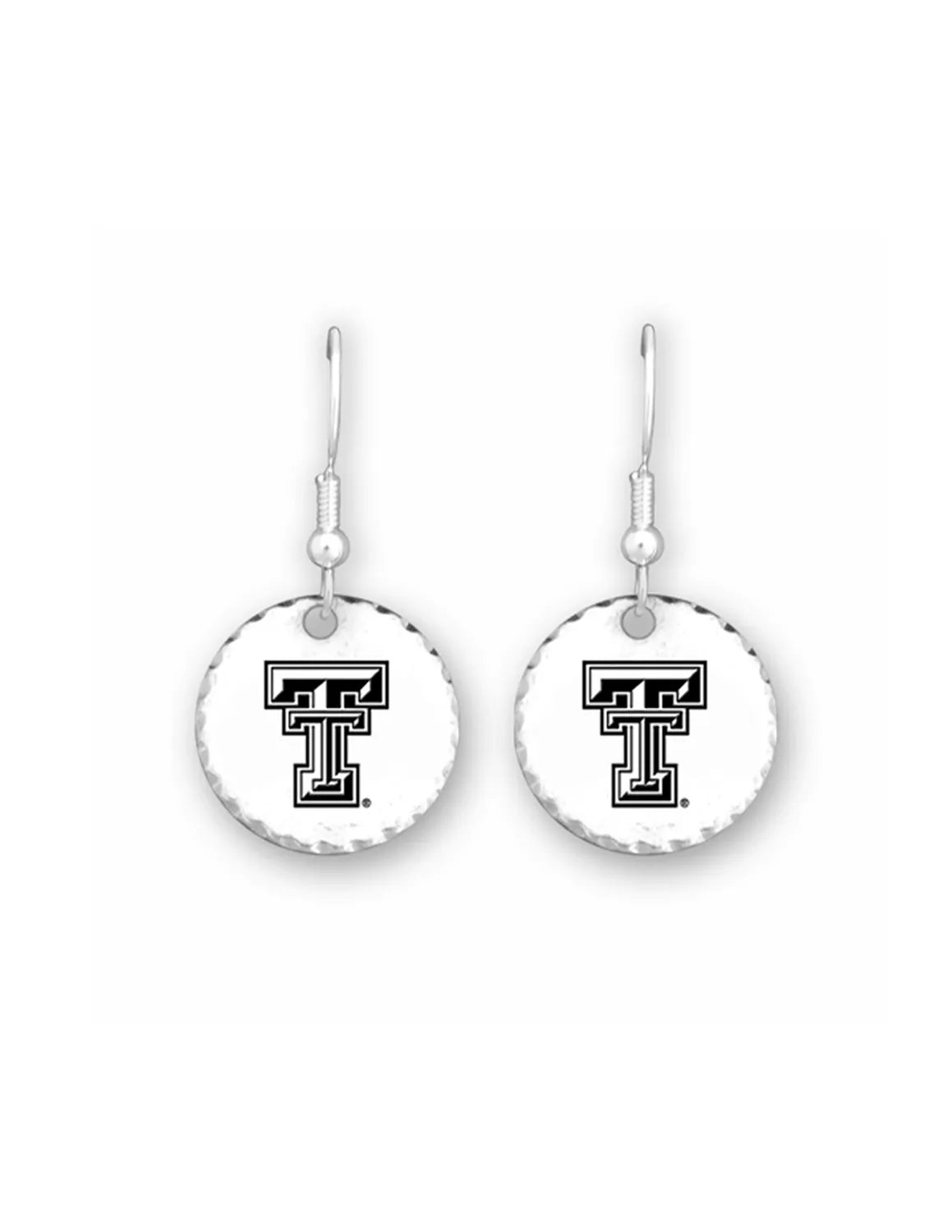 TTU Stamped Disc Earrings