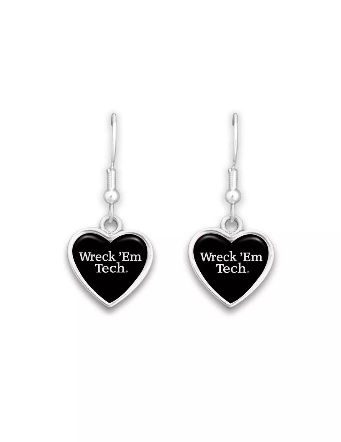TTU Slogan Heart Earrings