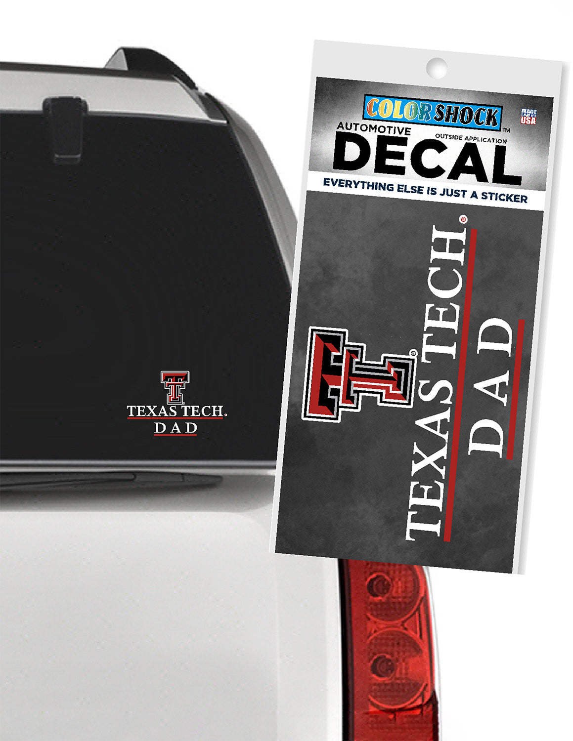 TTU Logo Over Dad Decal