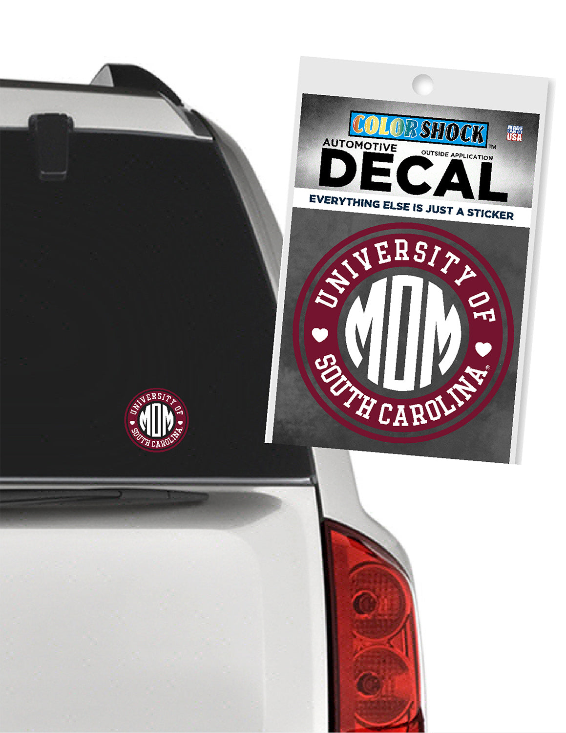USC Mom Circle of Love Car Decal