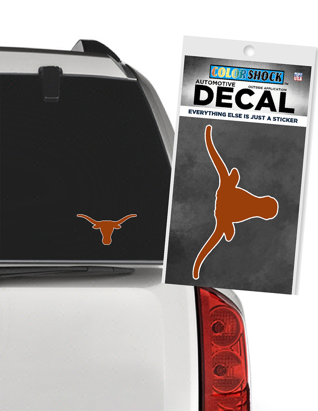 UT Longhorn Mascot Head Decal | Barefoot Campus Outfitter