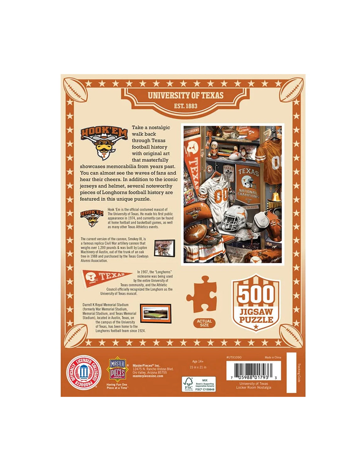 UT 500pc. Locker Room Puzzle