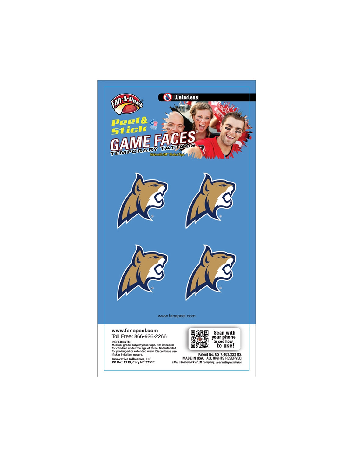 MSU Peel & Stick Bobcat Tattoos