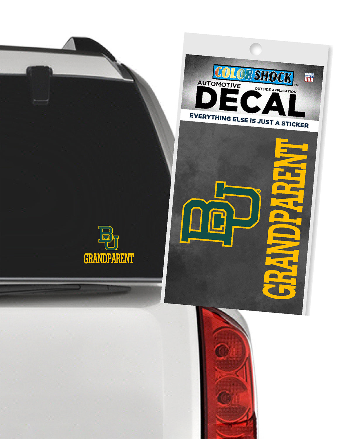 BU Baylor Grandparent Car Decal