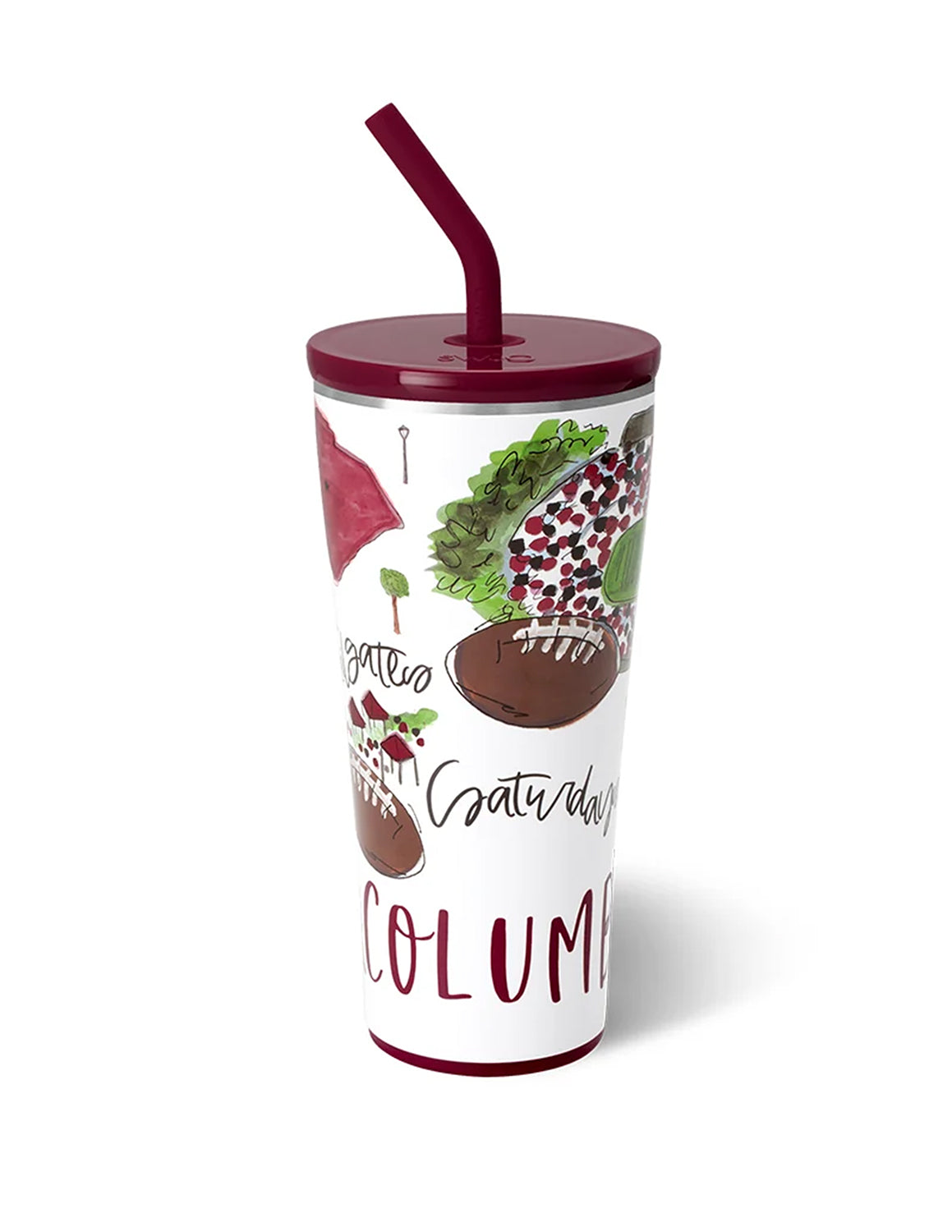 Saturdays In Columbia Straw Tumbler 32oz.