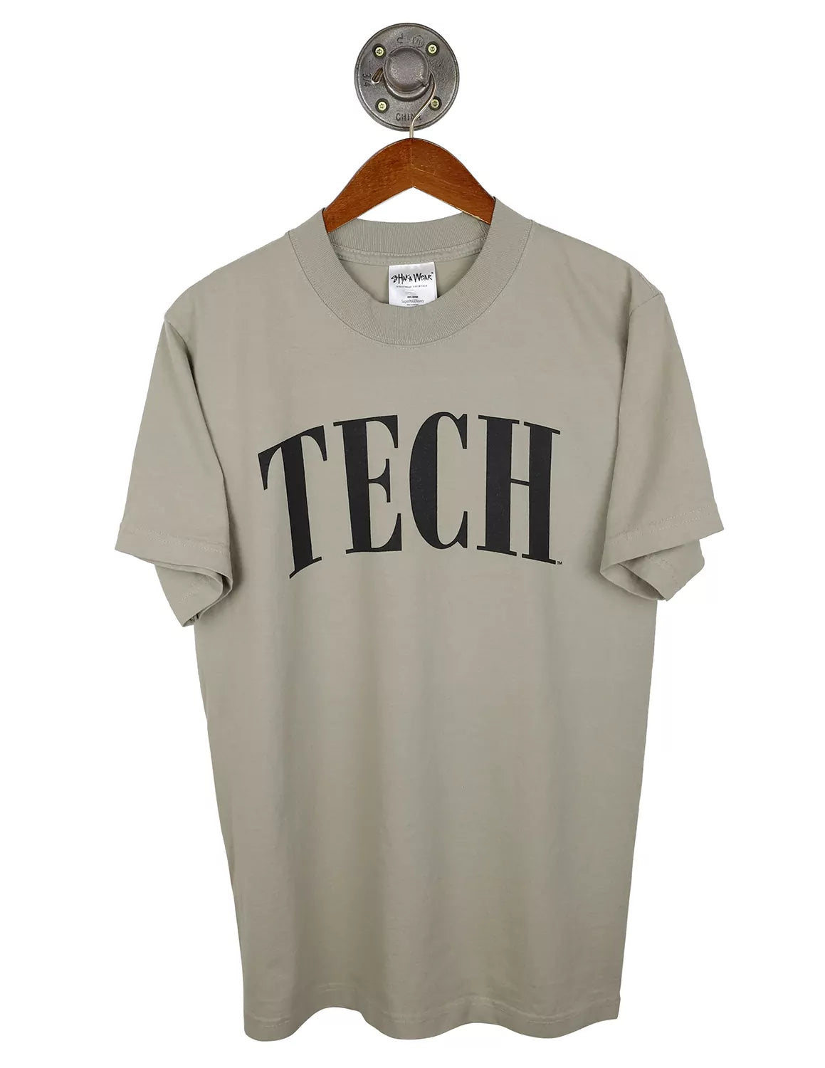 Oatmeal unisex Texas Tech University t-shirt with black lettering. 
