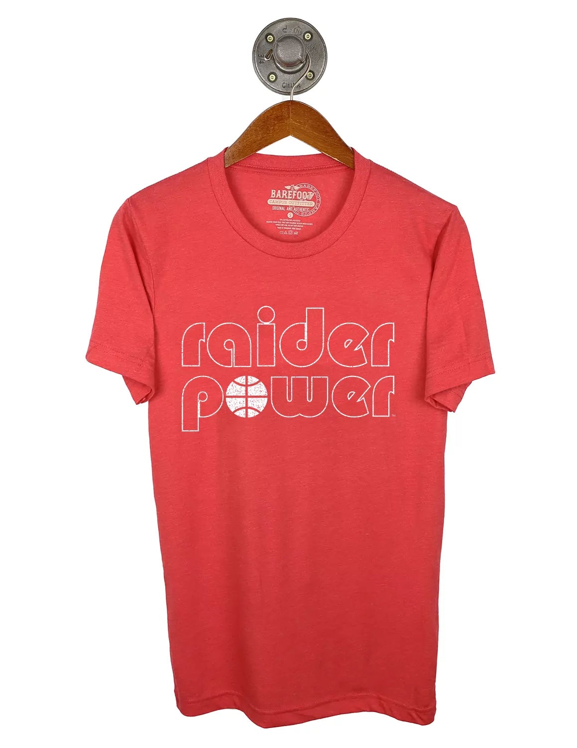 Red Texas tech University unisex short-sleeve t-shirt with white-lettering and a basketball graphic. 